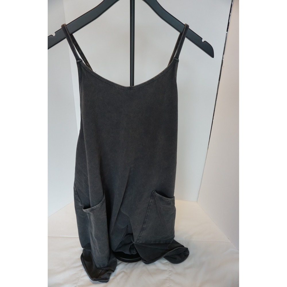Free People FP Movement Hot Shot Romper Faded Black Racerback Mini OB1415587 - Picture 10 of 10